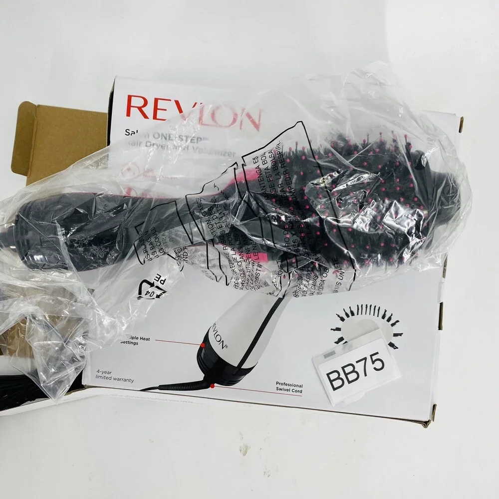 Revlon One Step Hair Dryer and Volumizer Pink/Black Less breakage More Shine